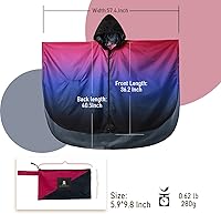 Vista 7 de SaphiRose Unisex Rain Poncho Raincoat Hooded for Adults Women with Pockets
