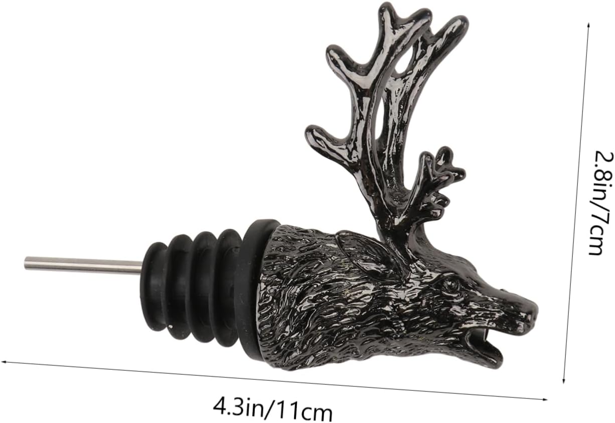 VALICLUD Deer Head Wine Pourer Spout Creative Wine Aerator Chic Bottle Pourer for Home Bar for Entertaining