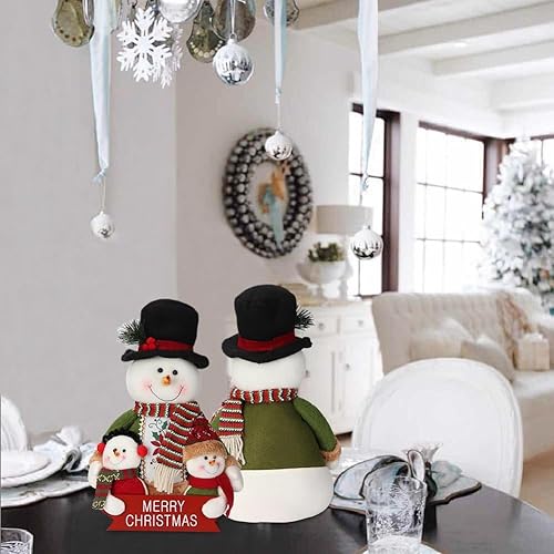 Miniatura 2 de Decoraciones navideñas  Muñeco de peluche de muñeco de nieve, adecuado para decoración de chimenea, decoración del hogar, fiestas temáticas de