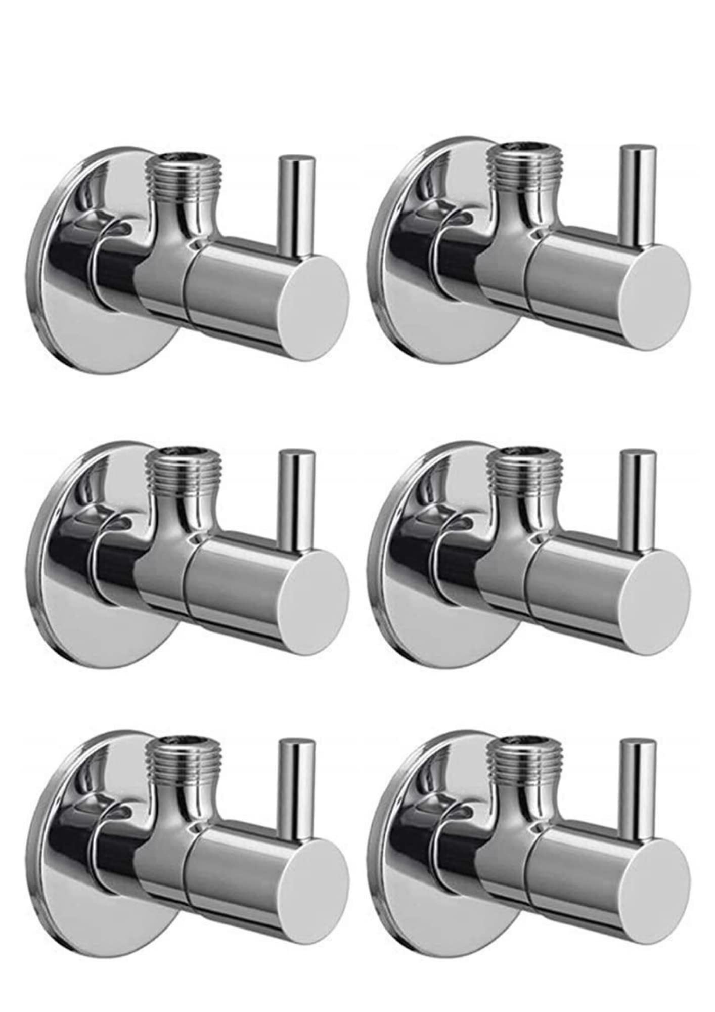 Keshi Angle Valve (Turbo Handle) with Wall Flange Chrome Bathroom, Wash Basin Tap, Geyser Tap Pack 6 Faucet Set (B0BFB9Z3TY) Amazon Price History, Amazon Price Tracker
