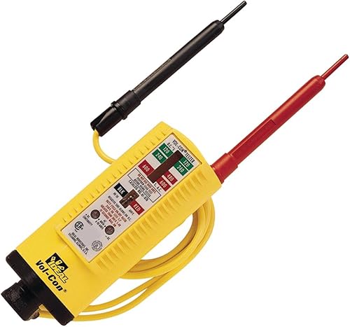 Ideal Voltaje 61-076, probador de continuidad, 600 VAC, 600 VCC Incluye manual 61-076-1 cada uno, color