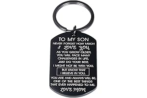 Engraved Keychain for My Son from Mom: A Touching Gift of Love and Encouragement