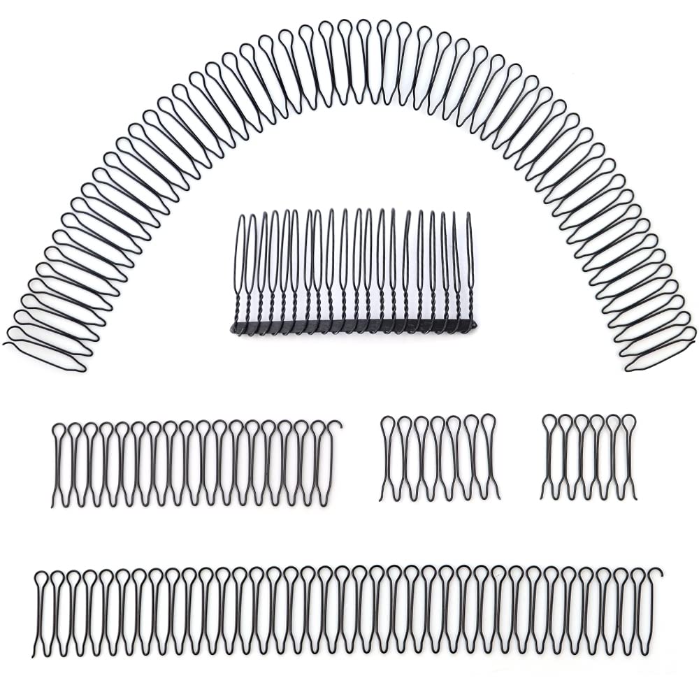 TCOTBE 5 Pcs U Shape Hair Styling Accessories - Wavy Combs, U Pin Clips, Metal Wire Combs, Mini Bangs Holders for Updo Styling, Hair Finishing Fixers, and Invisible Hairstyles for Girls and Women