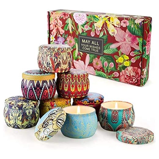 Scented Candles Gift Sets for Women, Long Lasting Soy Wax Aromatherapy Candle for Mother's Day Gift Large Size Scented Candles for Home Decor,Yoga,Stress Relief,Spa Candles Gift for Men Women Birthday