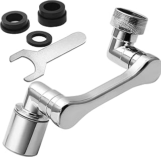 Biaungdo 2 Pack 1080° Swivel Faucet Extender, 2 Sprayer Modes Water Filter Extension, 360° Swivel Robotic Arm Faucet Aerator, Universal Multifunctional Sink Faucet Adapter for Kitchen & Bathroom
