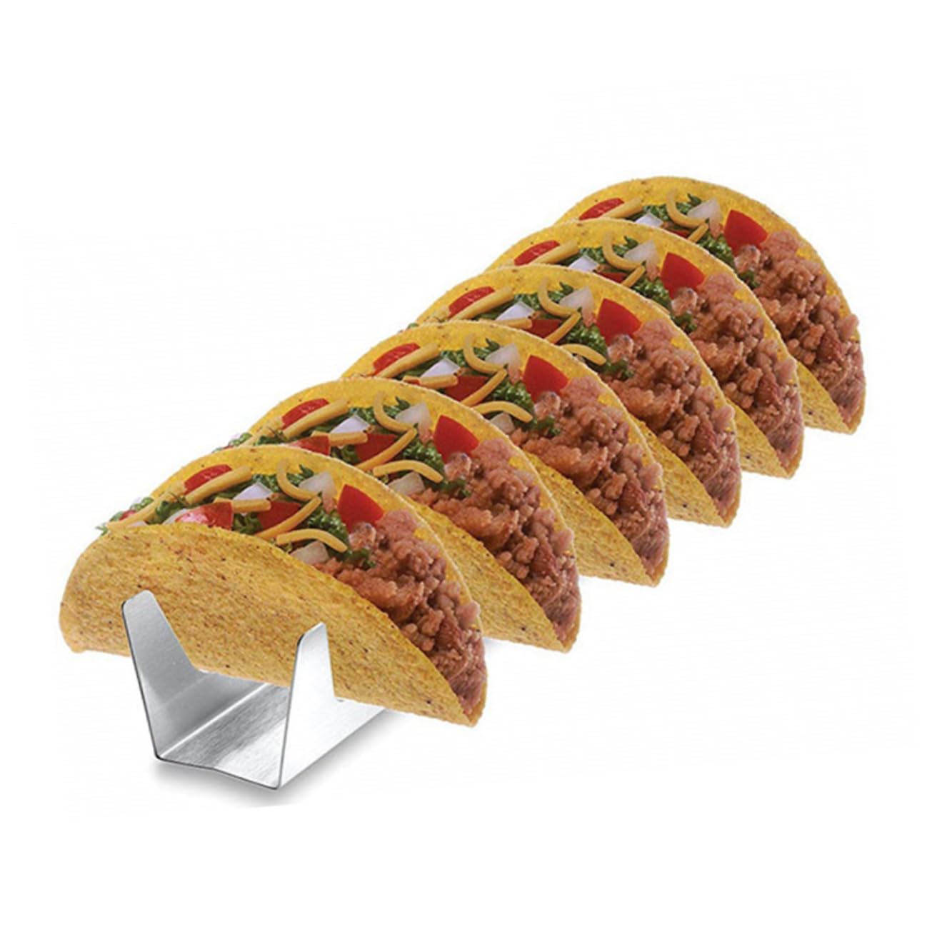 NAMOARLY Mexican Pancake Rack Stand Wavy Tortilla Stand Stainless Steel Taco Holder