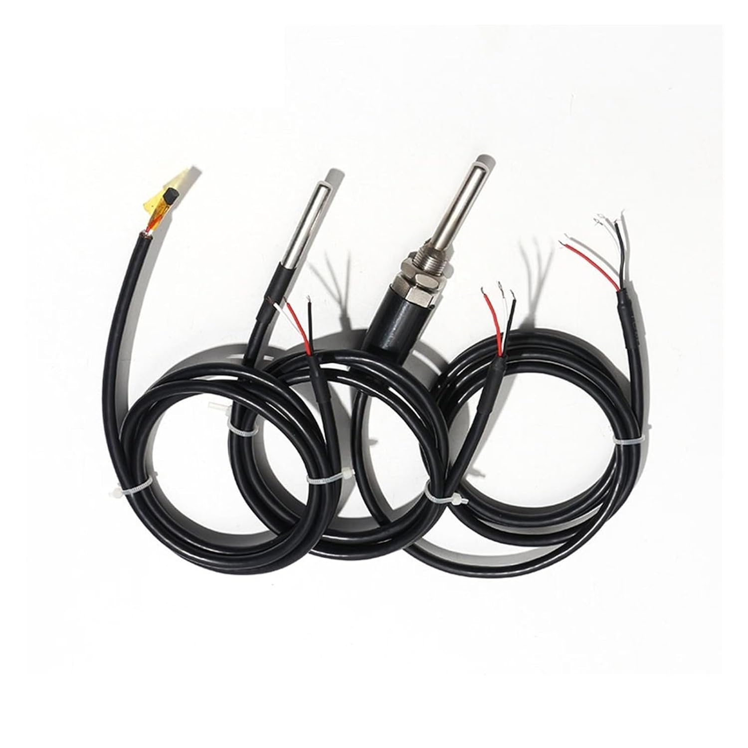 Temperature Sensor M12*1 Thread/Exposed/6 * 50mm Rod Probe Signal Cable 3-core Cable 1m/1.5m/2m/3m/5m -55℃~125℃
