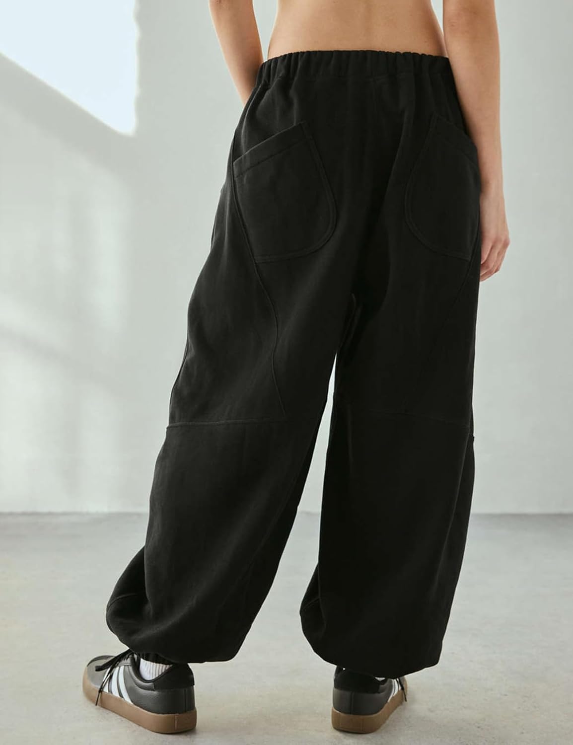 Yimoon Womens Wide Leg Sweatpants Baggy Cotton Athletic Joggers Elastic Waist Palazzo Harem Pants - Image 4