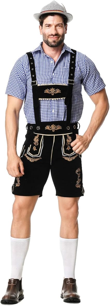 Echtleder Lederhose Kurz - Bayerische Tracht Für Oktoberfest & Co.