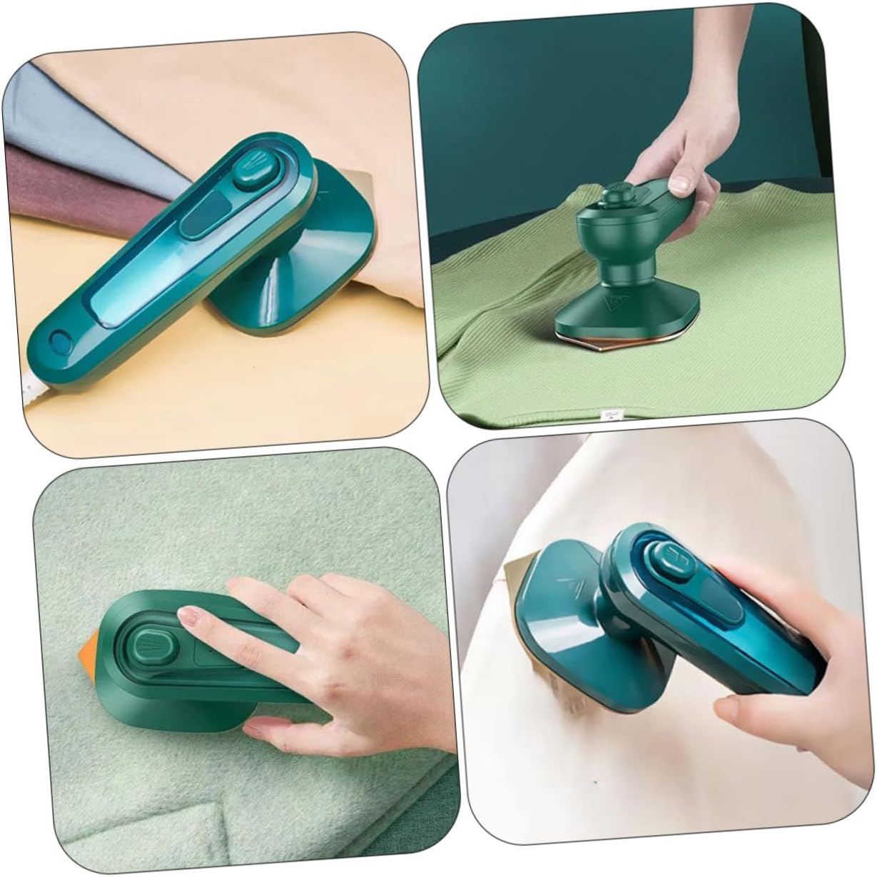 ABOOFAN Portable Handheld Steamer Mini Electric Iron with US Plug Steam Ironing Machine for Clothes Home Use with Long Cord Quick Wrinkle Remover for Garments and Travel