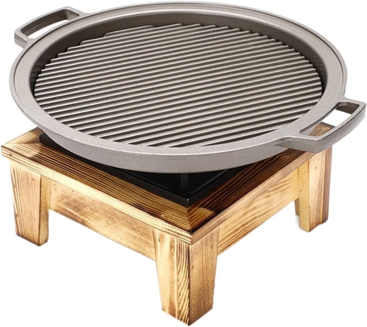 Outdoor Gas Food Charcoal Stove Portable Barbecue Stove Outdoor Oven Alcohol Stove Plate Roasting Cooker (Runda A)