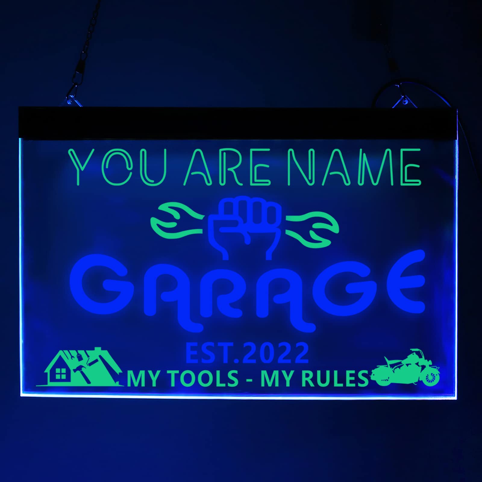Personalisierte Garage Leuchtreklame, Personalisierte Garage Zeichen Für Männer, Garage Leuchtschild, Garage Led-schild, Benutzerdefinierte Garage Leuchtreklame