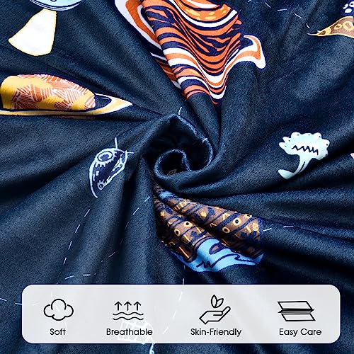 Image of PHF Minky Baby Blanket for Boys with Double Layer and Soothing Raised Dotted Backing, Soft and Lightweight Reversible Receiving Blanket for Newborns, Infants, Babies, 30x40 Inches, Space