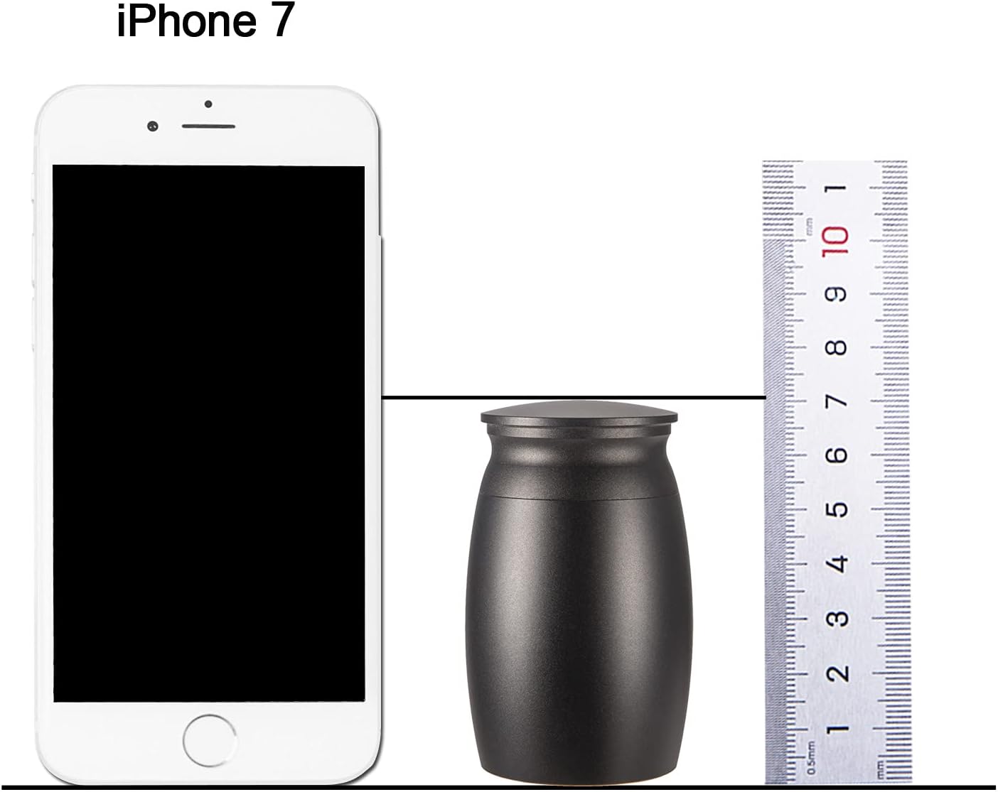 Personalized Custom Engraving Text Mini Small Cremation Urns, 2.8" High Blank Black Memorial Urn, Handcrafted Beautiful Keepsake Urn for Funeral, Peaceful Decorative Urns for Human Ashes