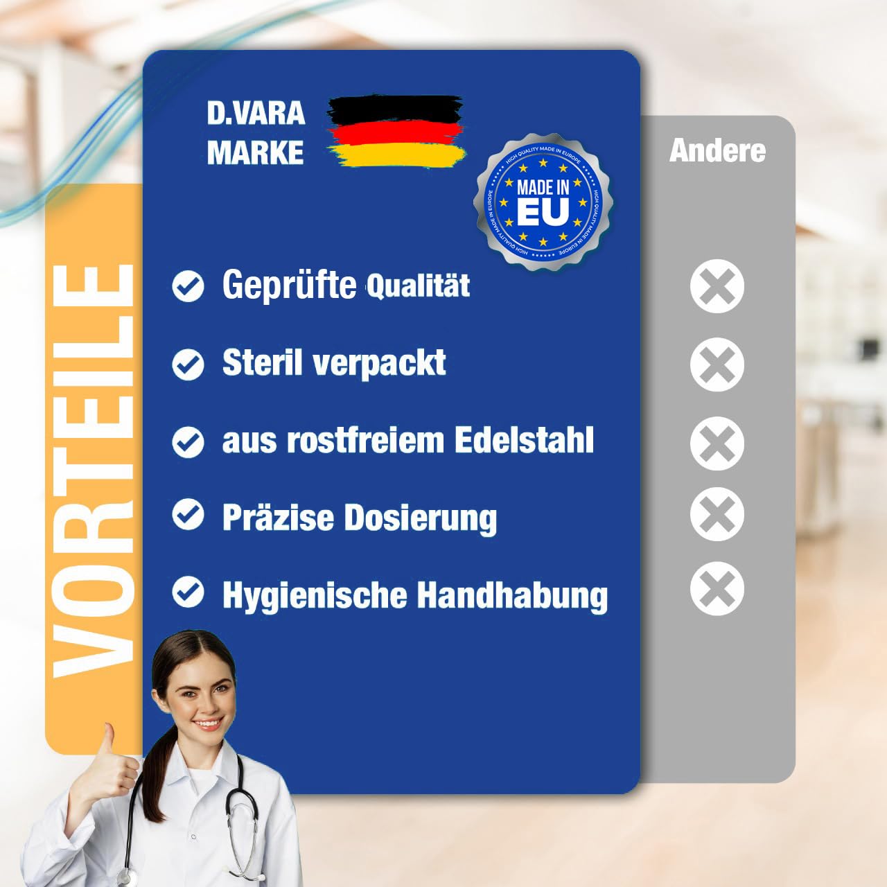 Sterile Einweg-Nadeln 32G (0,23mm x 6mm) - 100 Stück Mit Schutzfolie Für Labor, Industrie, Kosmetik, Lebensmittelherstellung, Epoxidharz, Parfüm, Schmierstoffe, Dichtstoffe