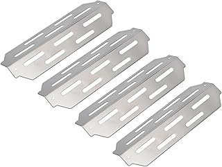 GasSaf Heat Deflectors Replace for Weber 66041, Genesis II E-410, S-410, Genesis II LX E-440, Genesis II LX S-440 Gas Grills, 4-Pack Durable Stainless Steel Replacement Parts(12.5" x 4.25")