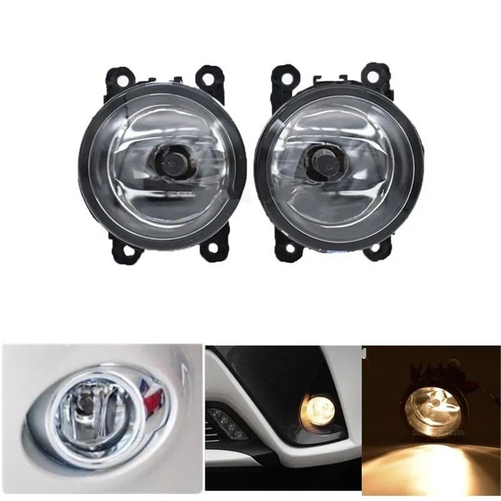 Światła drogowe Do L200 Triton Strada Hunter 2006-2015 | 2x Okrągły Przedni Zderzak LED Światła Przeciwmgielne Halogenowe Lampy Przeciwmgielne(White LED Fog Light)