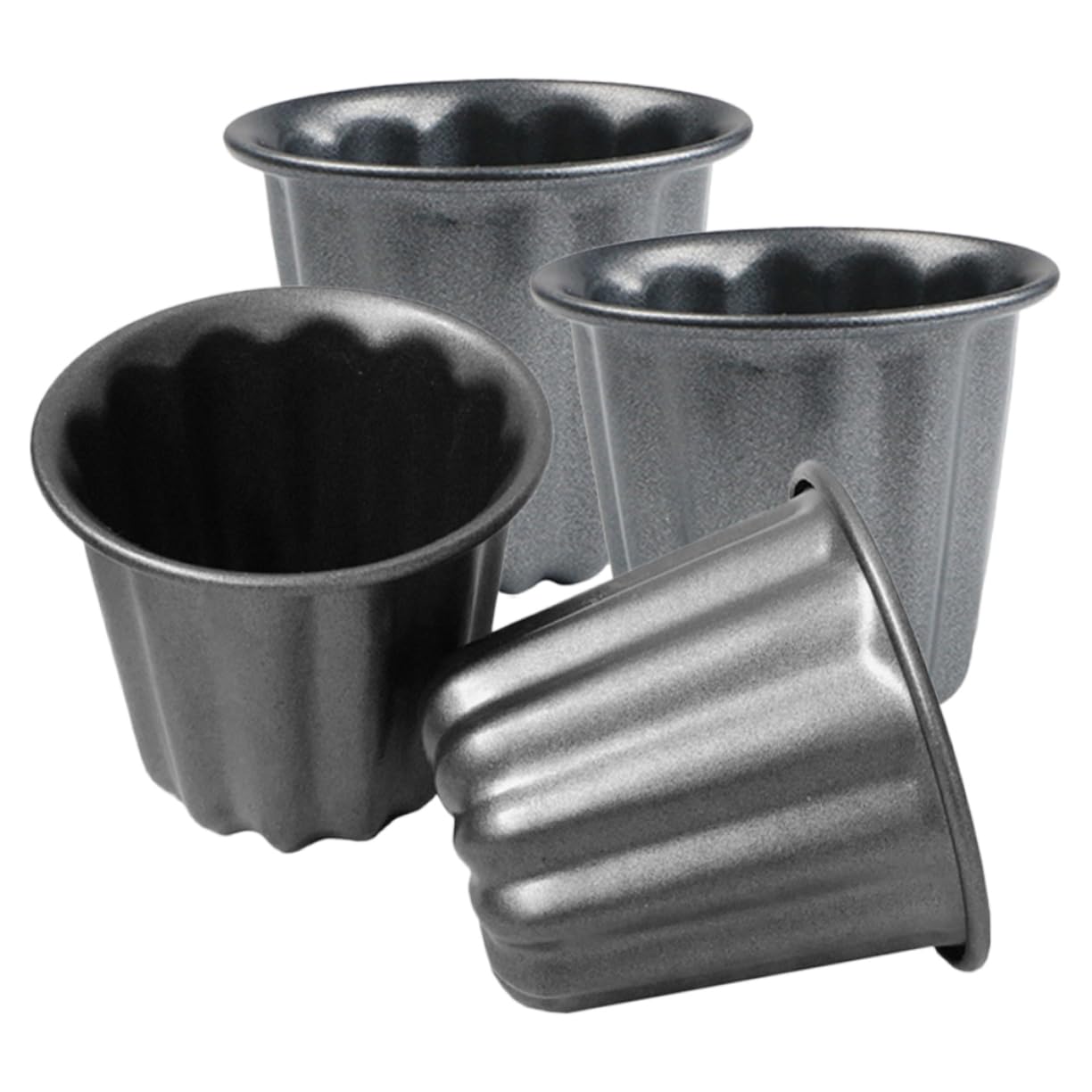 TOPBATHY Lot de 2 Moules à Muffins Antiadhésifs en Métal pour Un Démoulage Facile (4 Pièces)