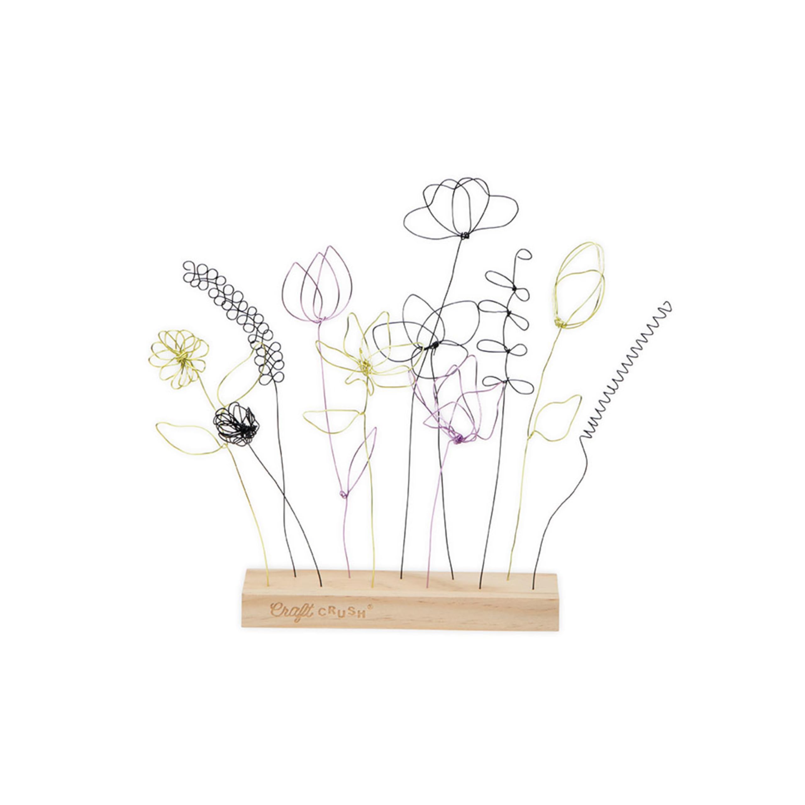 Craft Crush Wire Flowers - Create Unique Craft Wire Flower Designs with Easy to Use Tool and Guide with Display Stand - for Teens and Adults Ages 12, 13, 14, 15 and Up - Image 2