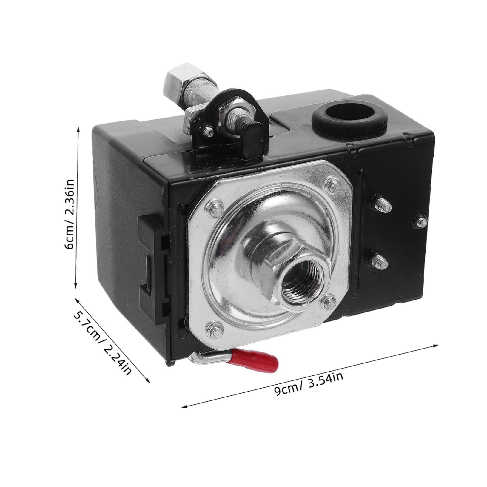 TEHAUX 5 Pièces Commutateur de Pression pour Compresseur Air Poignée Horizontale Réglage Automatique Pression pour Usage Industriel Installation Compacte et Sortie Stable
