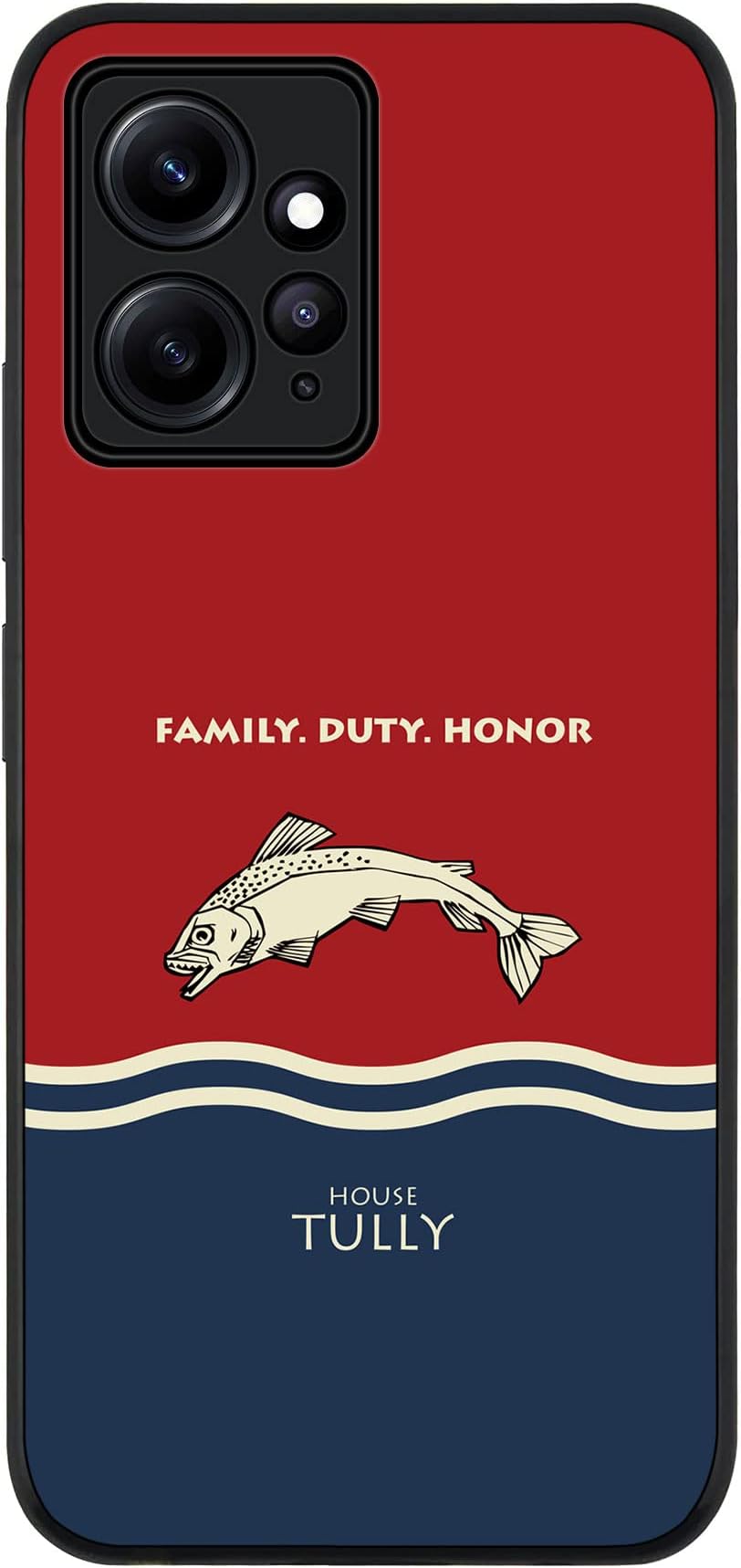 Stylizedd Cover for Redmi Note 12 4G Case, Rugged Black Slim fit Soft Flexible Anti Drop TPU Gel Thin Protective Phone Cases - GOT House Tully