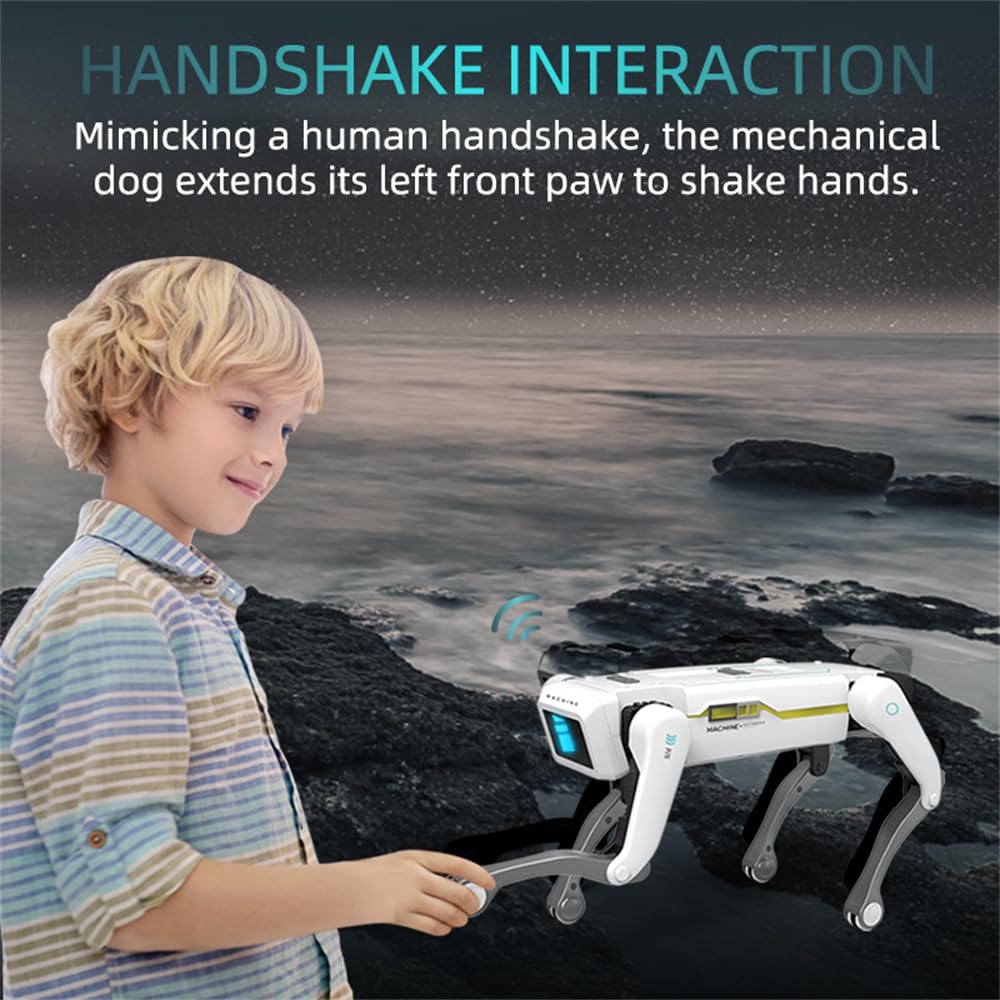 Teeggi Robothond op afstand bestuurd speelgoed voor kinderen van 3-12 jaar, intelligente robothond, ondersteunt app-bediening, kan programmeren, dansen, muziek en interactie Teeggi Robothond op afstand bestuurd speelgoed voor kinderen van 3-12 jaar, intelligente robothond, ondersteunt app-bediening, kan programmeren, dansen, muziek en interactie