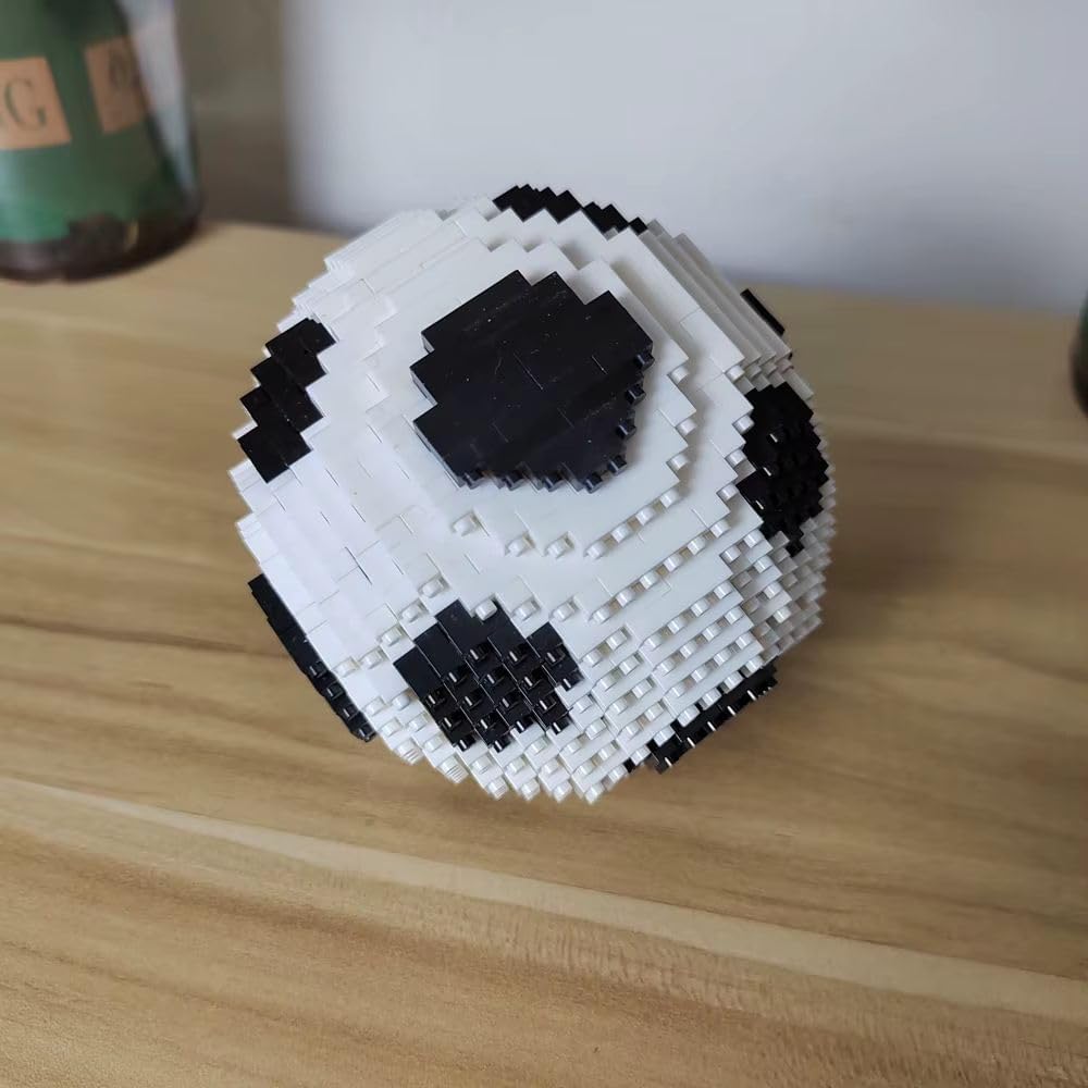 Building Soccer Ball with Miniature Blocks - Over 850 Pieces