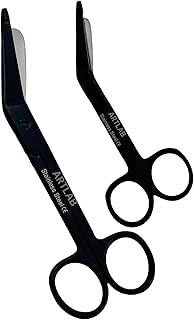 Set Of 2 - EMT Lister Bandage Scissors Fluoride Coated Black 4.5