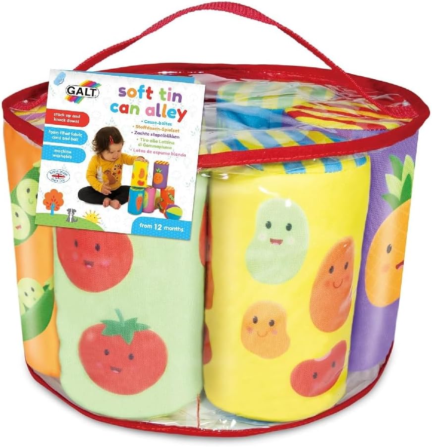 Galt Toys, Soft Tin Can Alley, Baby Activity Toy, Ages 12 Months Plus