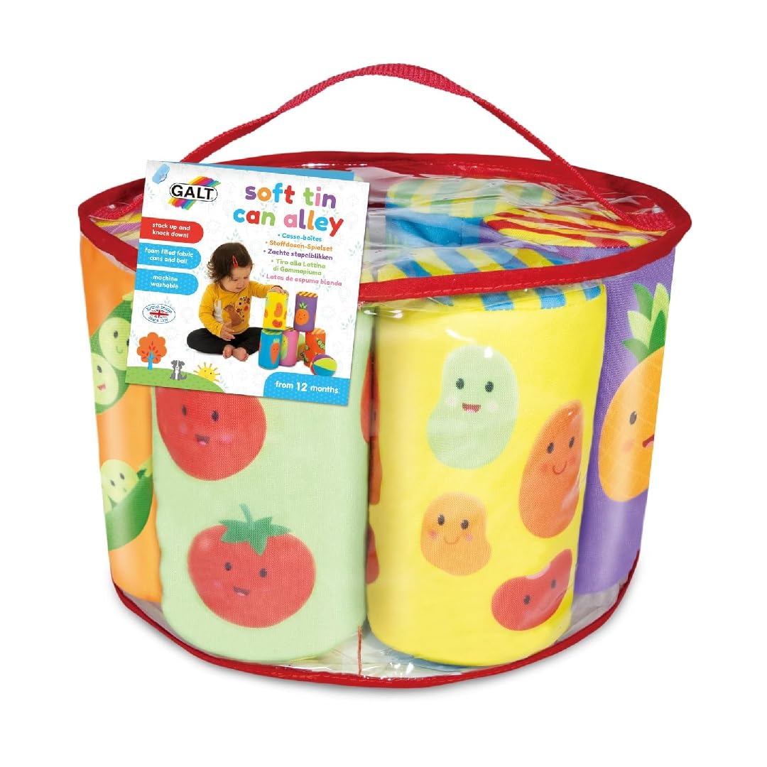 Galt Toys, Soft Tin Can Alley, Baby Activity Toy, Ages 12 Months Plus