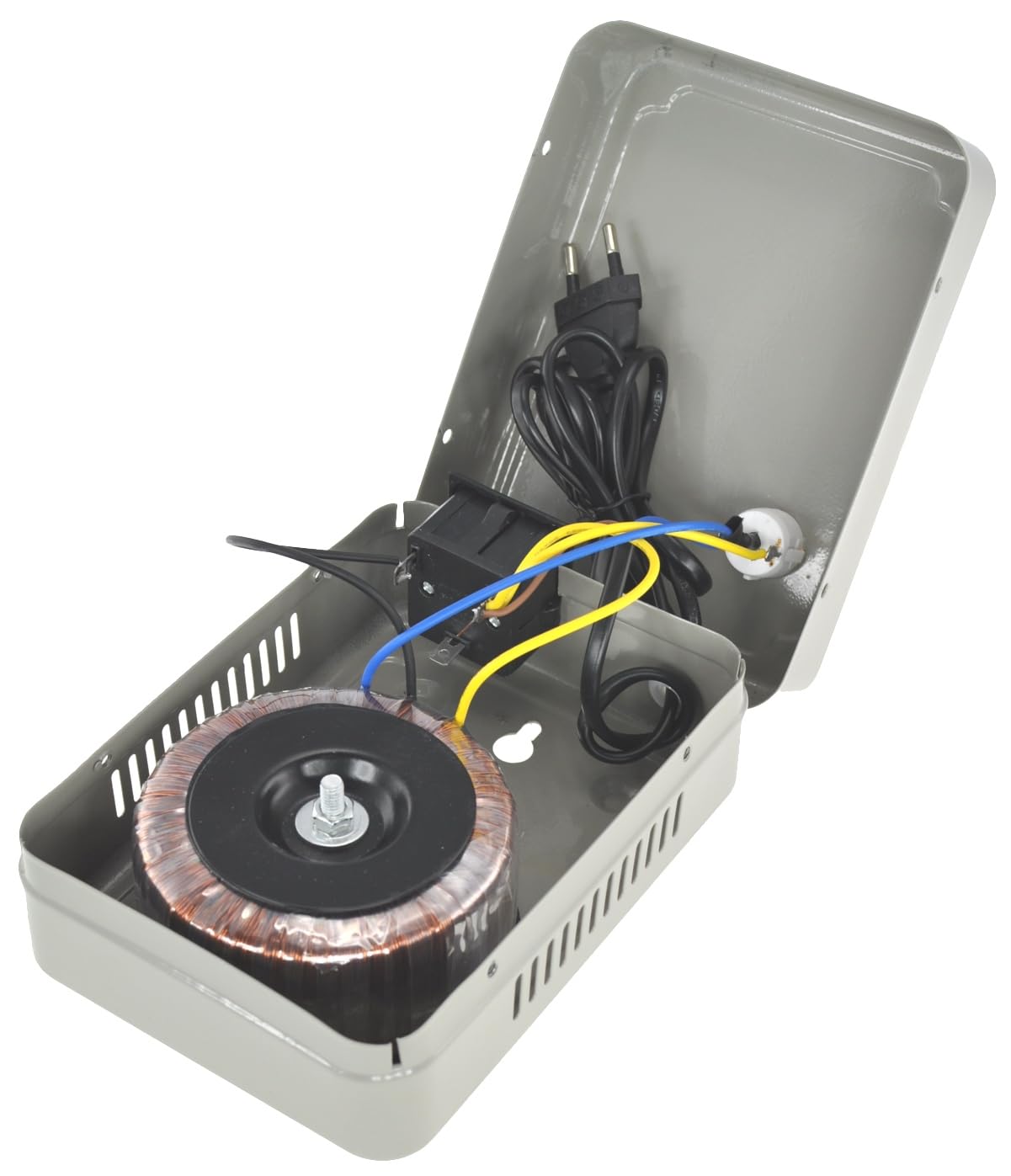 Mlink Transformador de Voltaje 220V a 110V 1000W Toroidal Onda Senoidal Enchufe Universal Carcasa Metalica