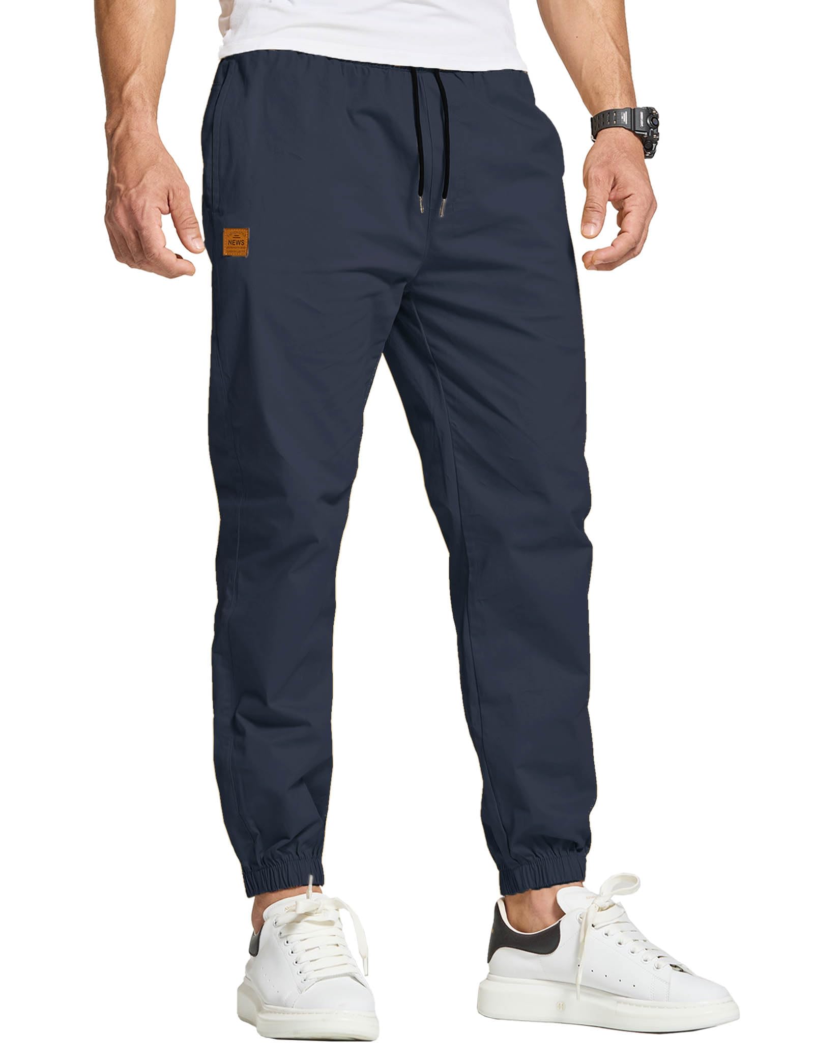 JustSun Pantaloni da Lavoro Uomo Cotone Cargo Casual Pantaloni Tuta Uomo Pantaloni Jogging Slim Fit con Tasche