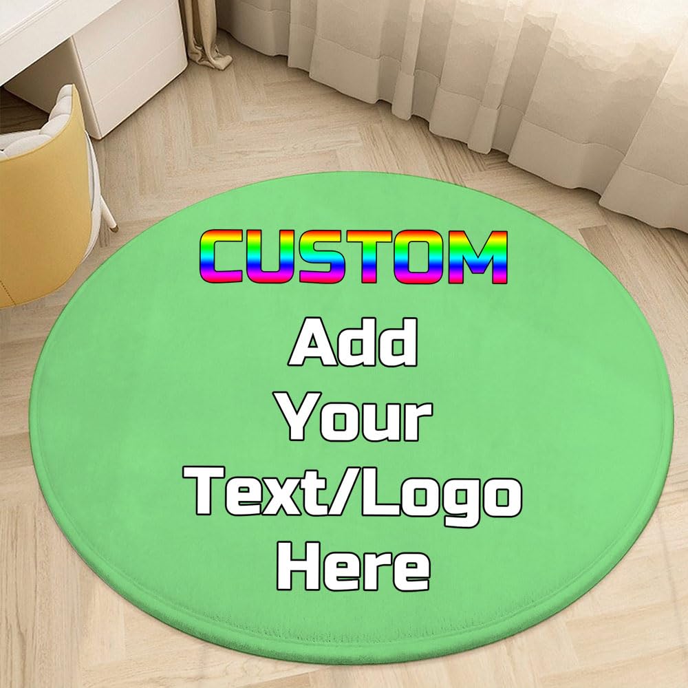 Jiposuhoe Custom Rug with Picture Text Logo Name Customized Area Floor Carpet for Living Room Bedroom Bathroom Garden Customize Personalized Carpet