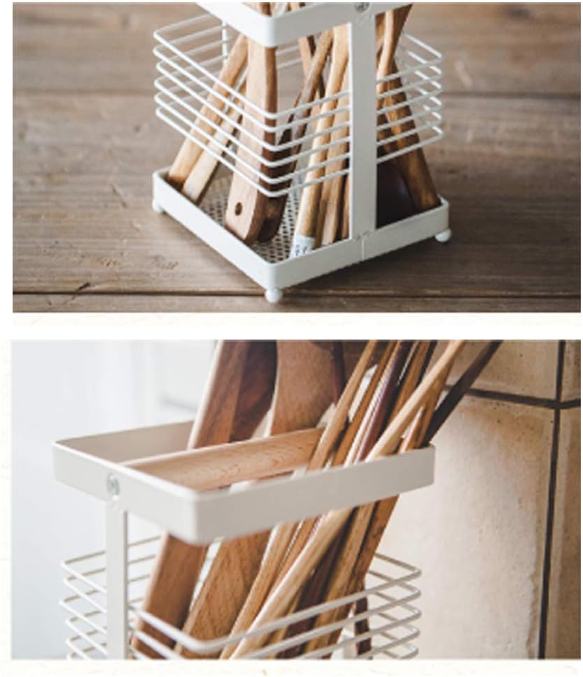 Chopstick Drain Rack Rectangular Iron e Desktop Pen Holder Environmentally Friendly Non-Toxic and Odorless Mesh Surround Design Non-Slip Spherical Base