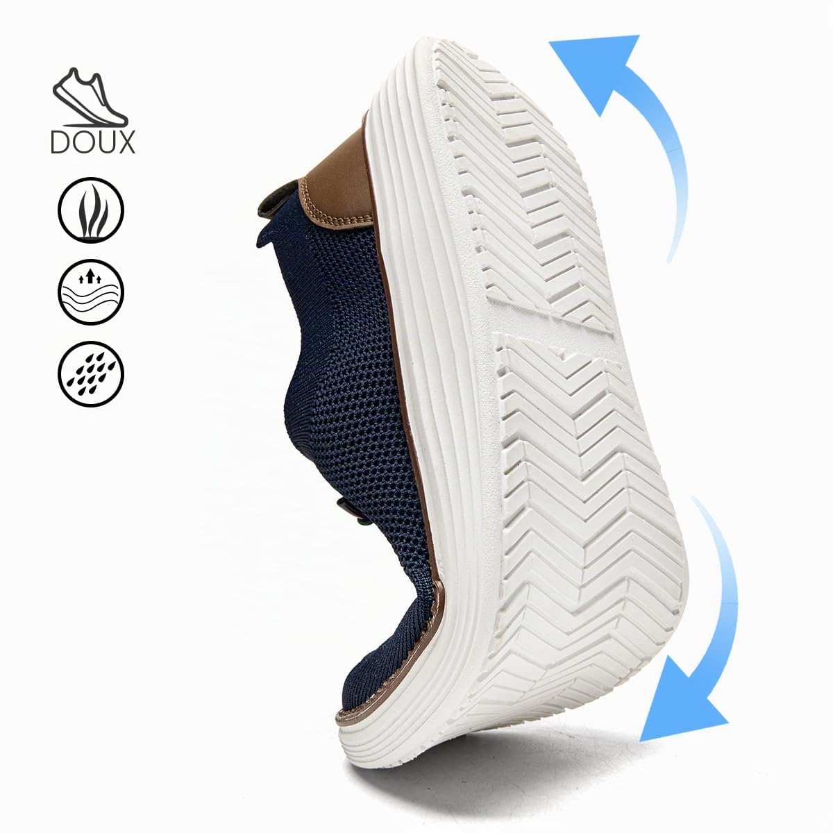 Mocassins pour Hommes Pantoufles Plates Mocassins à Enfiler Chaussures Bateau Chaussures de Marche Chaussures habillées Baskets de Fitness légères et Respirantes Confortables