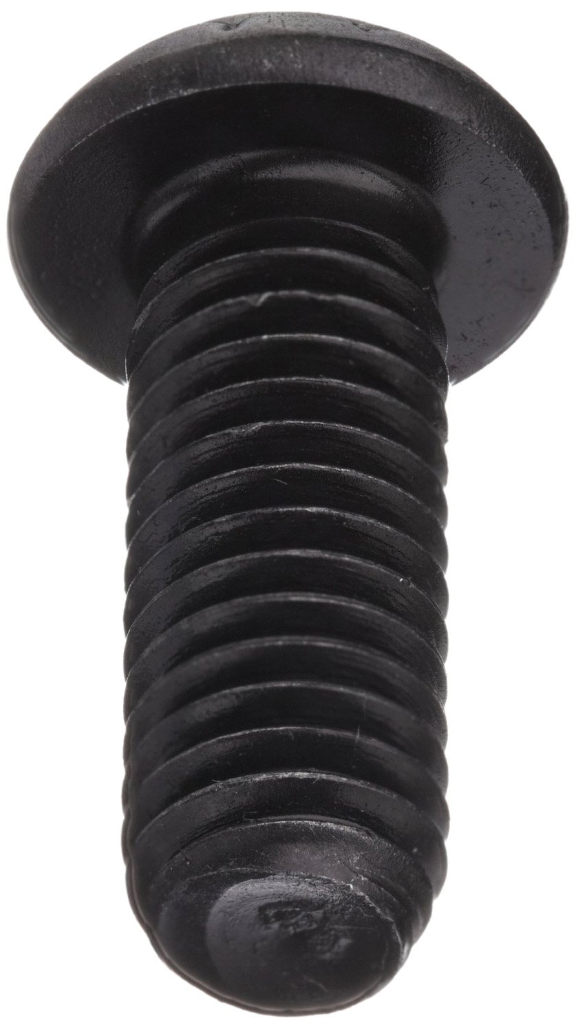 Class 12.9 Steel Socket Cap Screw, Plain Finish, Button Head, Internal Hex Drive, Meets ISO 7380, 35mm Length, Fully Threaded, M6-1 Metric Coarse Threads (Pack of 100)