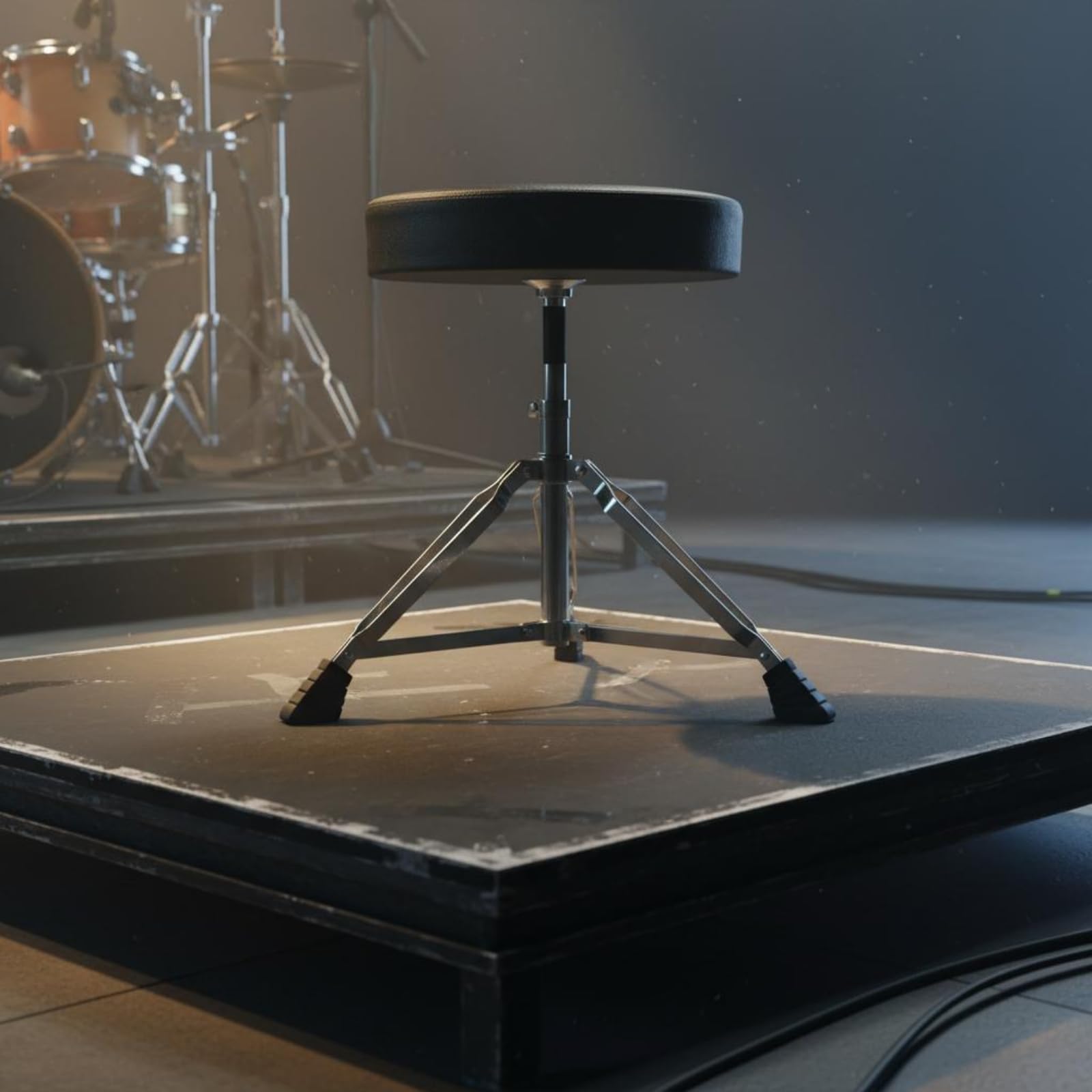 harayaa Siège de Batterie Réglable Tabouret Percussion Trône Musicien Chaise Rembourrée en Cuir avec Double Renfort et Surface Antidérapante au Sol Hauteur