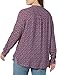 Amazon Essentials Women's Long-Sleeve Woven Blouse, Office Work Business Casual, Blue Burgundy Daisy, Medium
