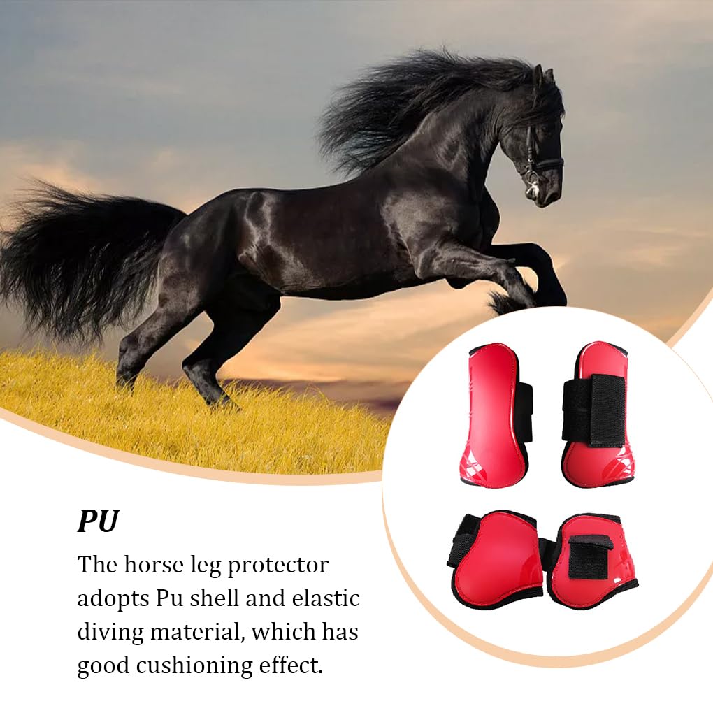 2 Pares de Suministros ecuestres, espinilleras para Caballos, Equipo de protección para Saltar con Cierre Nailon, muñequeras, Mallas Ajustadas, Azul, SG