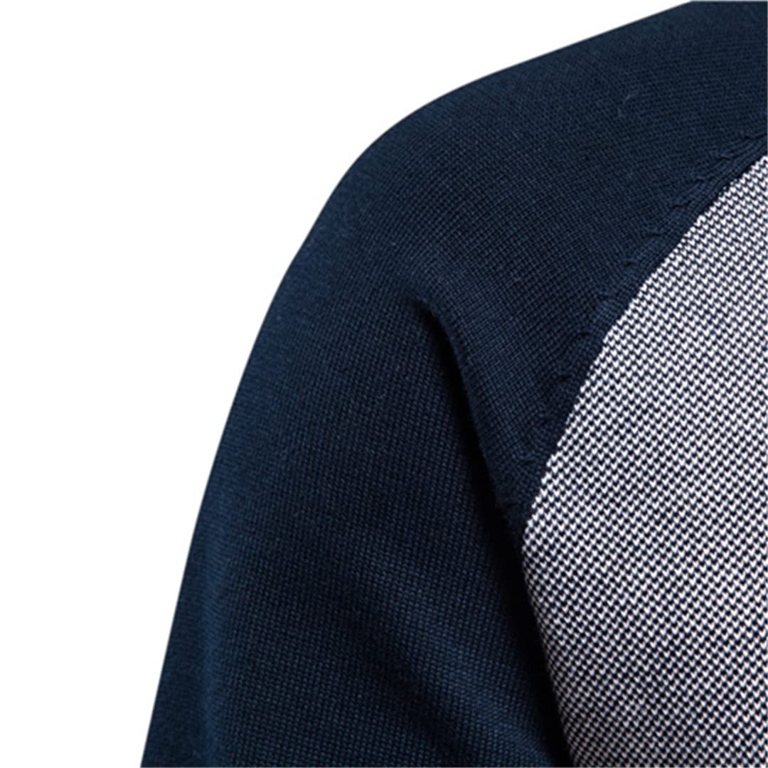 Vogrtcc Hombres Cárdigans Empalme Street Wear Suéter Casual Cárdigans Abrigo de moda de invierno