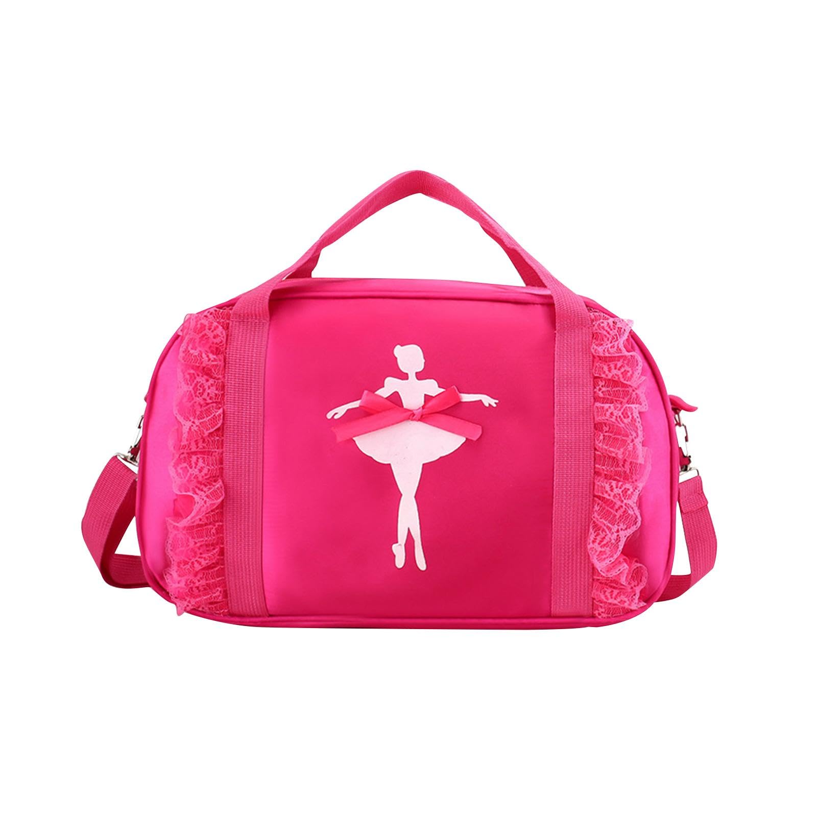 Ballet Dance Bag Sweet Tutu Dress Bag for Travel Children's Day Gift Dancing Rose Red-image-22