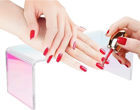 Acrylic Clear Nail Arm Rest, Nail Salon Manicure Table Arm Wrist Cushion Nail Art Stand for Nail Tech Clients, Professional Hand Pillow Manicure Tool for Nail Tech Use30x7x12cm12x3x5, Colour