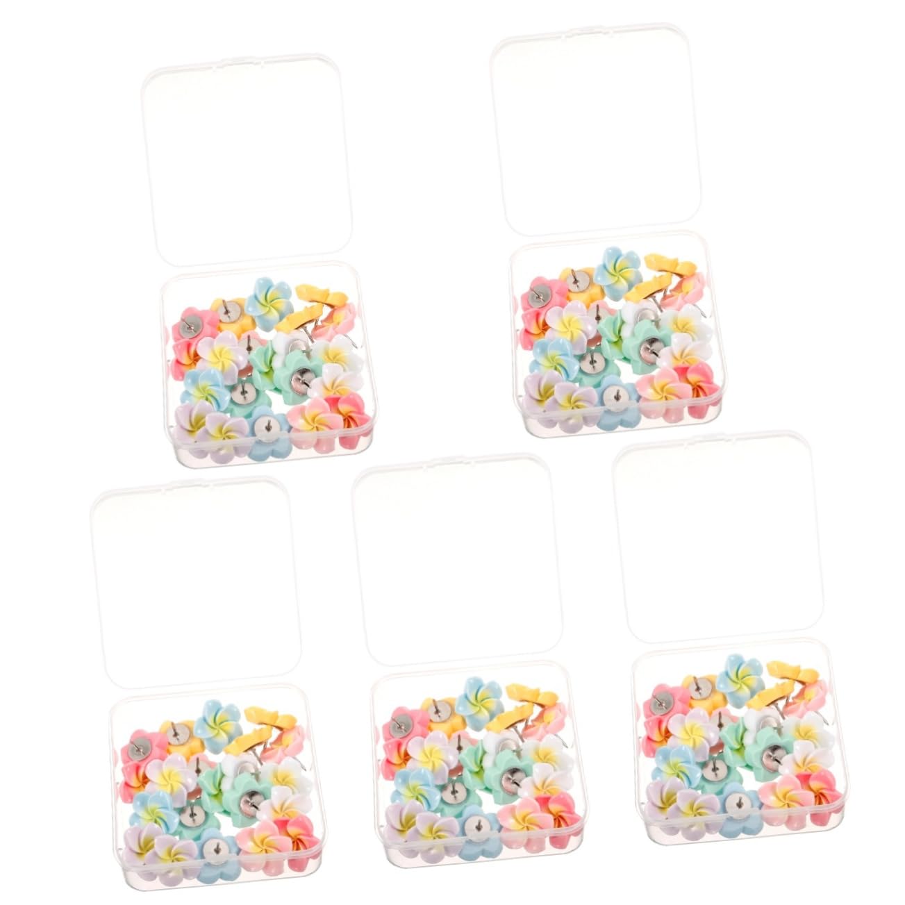 jojofuny 5 Sätze Fotomanddekoration Blumen Drücken Nagel Süße Korkplatte Niedliche Stecknadeln Für Die Pinnwand Korkboard Thumbtacks Daumennägel Dekorative Reißzwecke Plastik 21 Stücke * 5