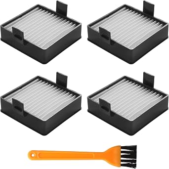 Upgrade A32VC04 Filter Compatible with Ryobi Hand Vacuum Filter P712 P713 P714K Replace 019484001007 533907001 Vacuum & Dust Collector Filters,Air Filter Support Assembly 4 Pack and 1 Brush