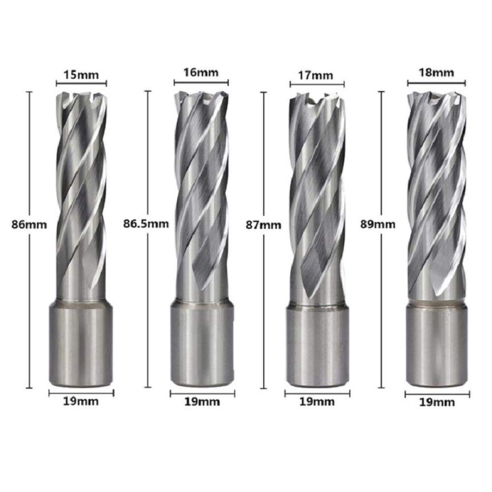 1 pc HSS coupe-trou 50mm longueur en acier à grande vitesse ouvre-trou carotteuse 15-18mm coupe annulaire métal noyau foret-18x50mm