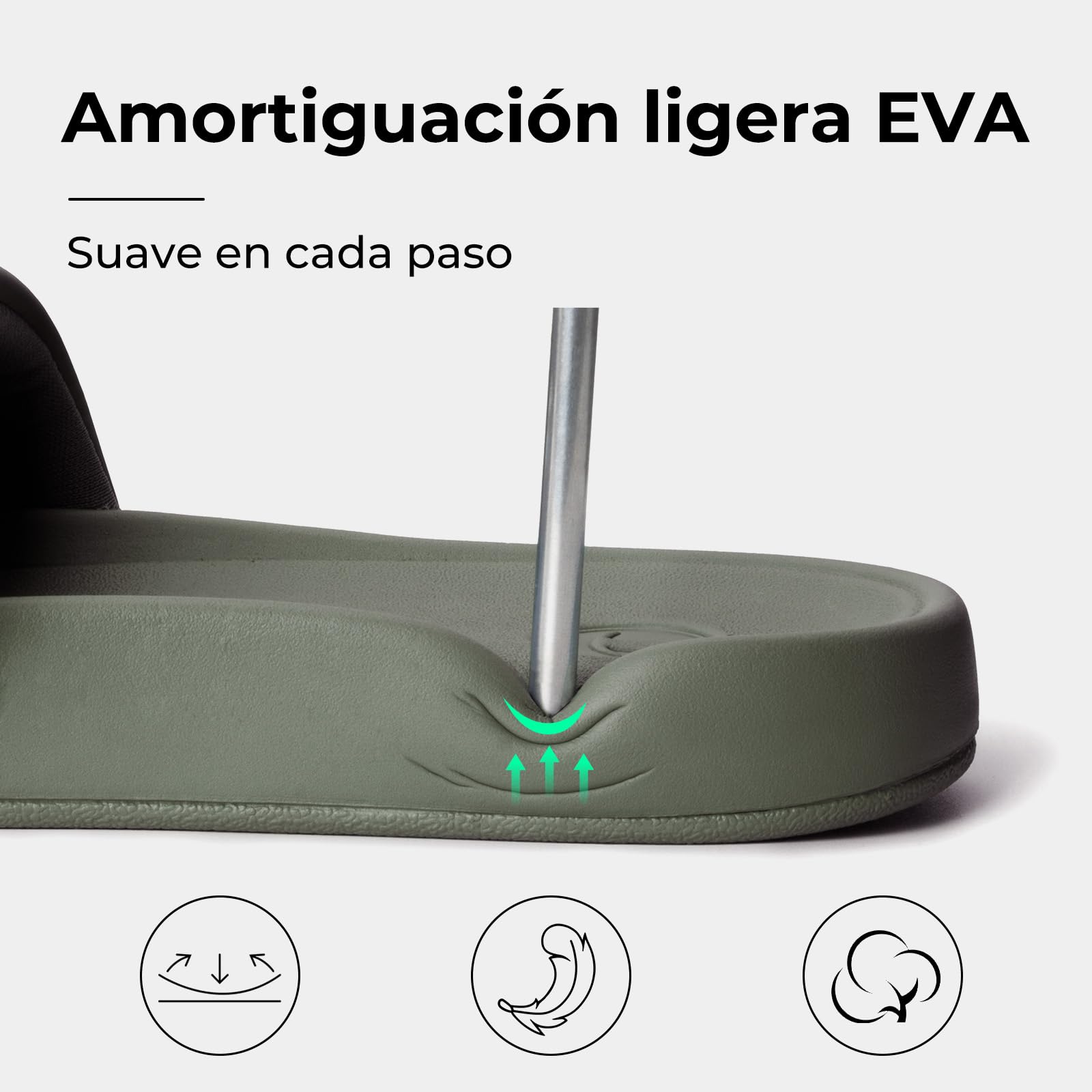 Sandalias Hombre, Chanclas Cómodas con Tira Ancha, Sandalias Planas con Suela Suave para Casa, Calle, Verano y Tiempo Libre 39-45