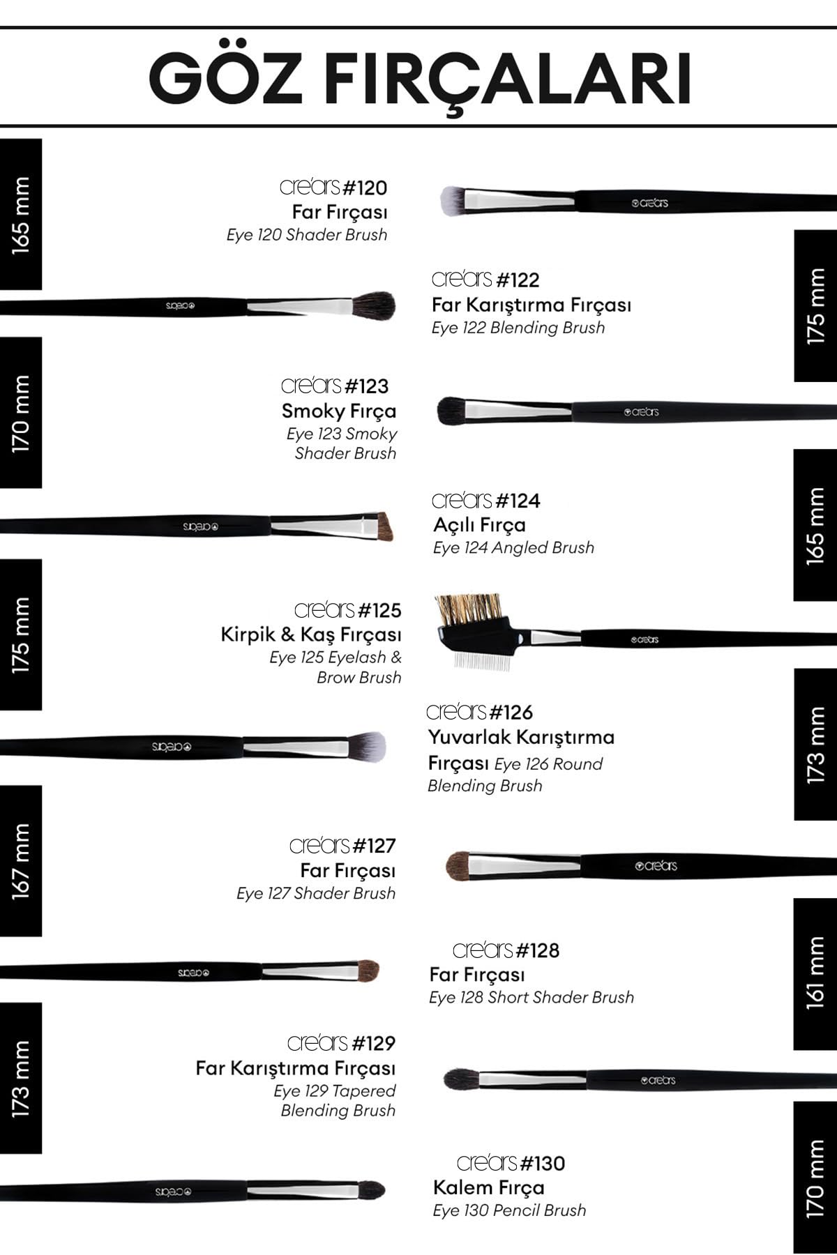 Cre'ars, Far Fırçası Cre'Ars Short Shader Brush #128