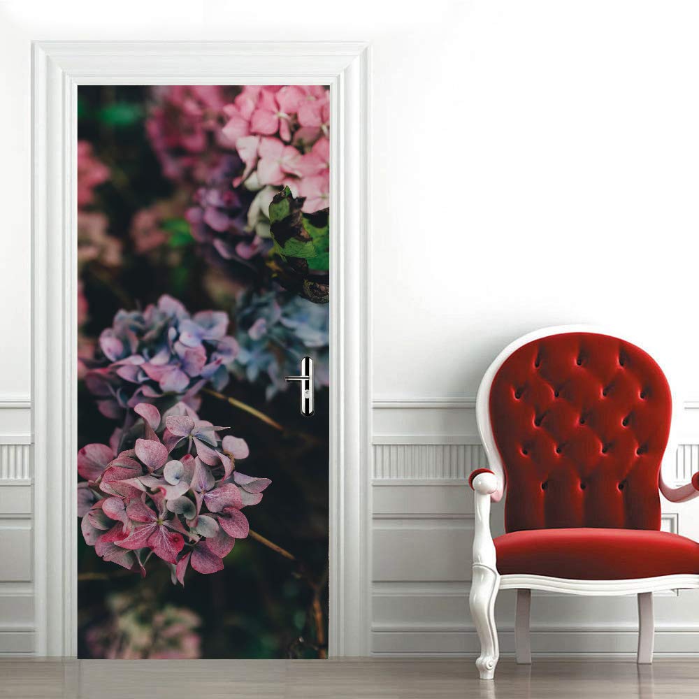 Poster autocollant porte trompe l'oeil imperméable et lavable pour rénovation facile