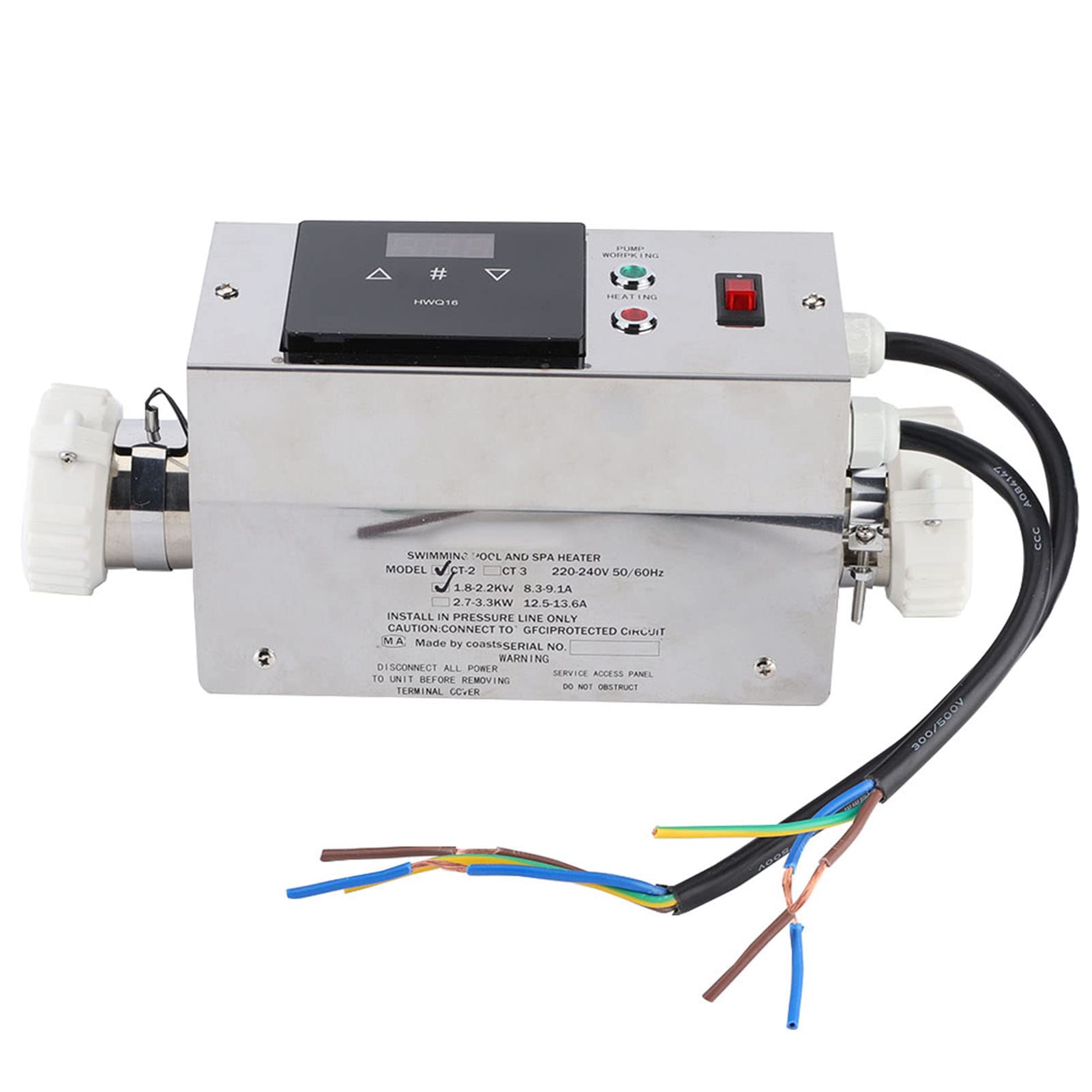 gernie Termostato Eléctrico Automático para Piscina, Calentador de SPA, Controlador de Temperatura del Calentador de Agua, 2KW, Ampliamente Utilizado en la Bomba del Calentador del