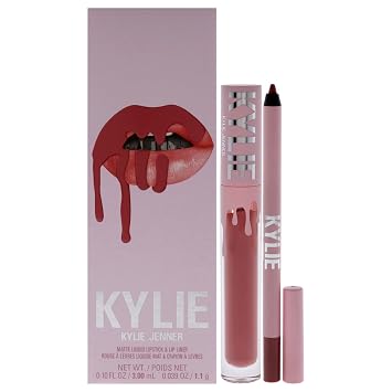 Matte Lip Kit - 704 Sweater Weather by Kylie Cosmetics for Women - 2 Pc 0.10oz Matte Liquid Lipstick, 0.03oz Lip Liner